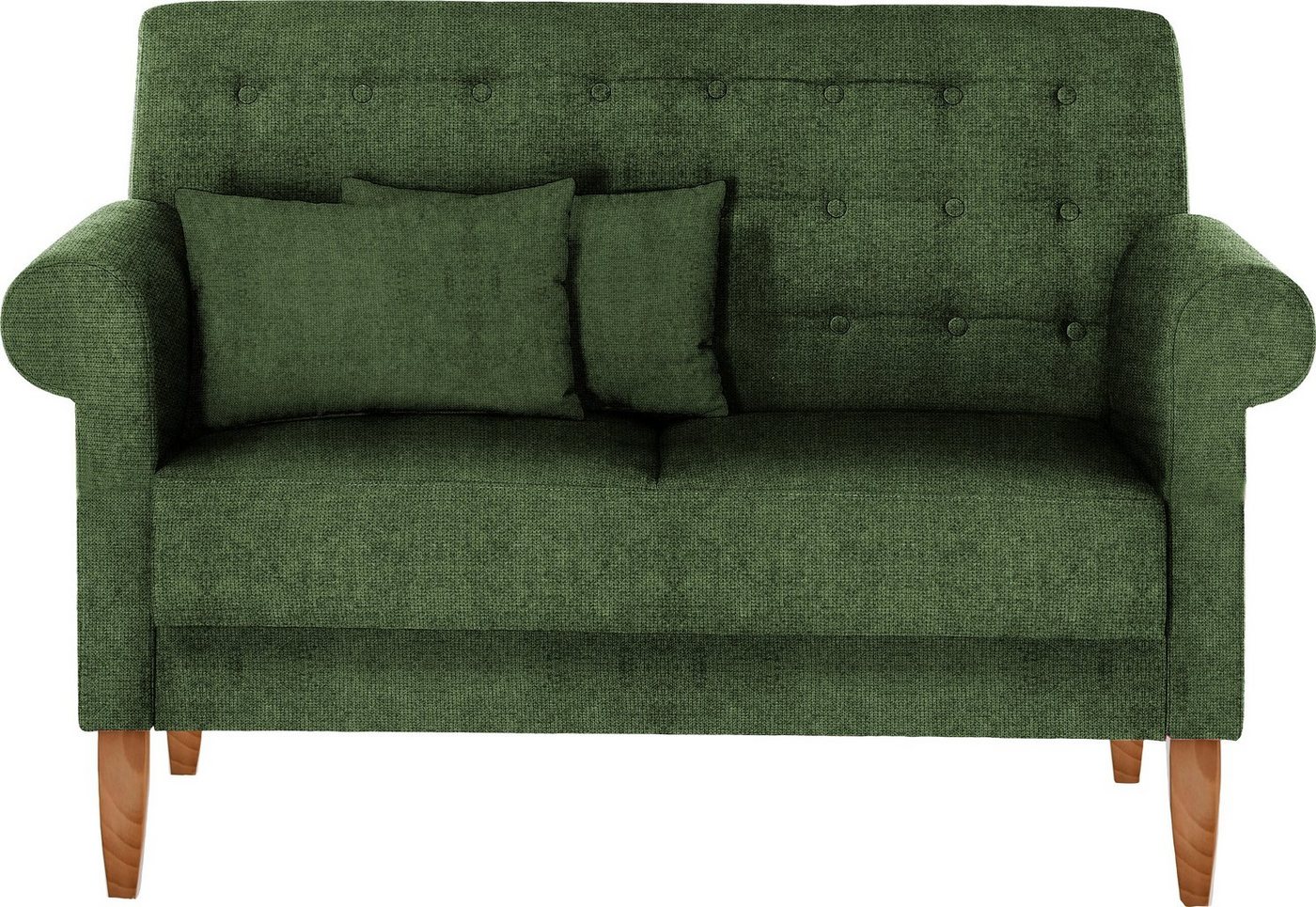 Home affaire Küchensofa Scalea Breite 157cm, Komfortsitzhöhe 55cm, Knopfheftung im Rücken, inkl. 2 Stk. Zierkissen, in verschiedenen Stoffen und Farben Bild 4