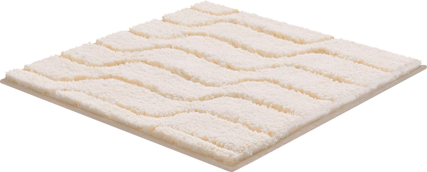 Grund Badematte Vogue, Höhe 24 mm, rutschhemmend beschichtet, fußbodenheizungsgeeignet, Baumwolle, rechteckig, dichter Flor, Hoch-Tief-Effekt, Wellen-Design Bild 5