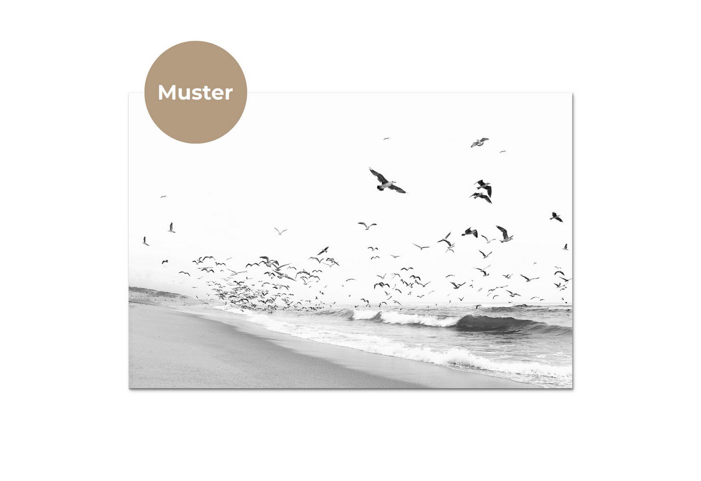 KitchenYeah Küchenrückwand Muster selbstklebend (keine Folie) Strand - Meer - Wellen - Vögel - Na, (1-tlg), Spritzschutz, Küche, Rückwand, Küchenwand, Küchenfront, 30x20 cm Bild 4