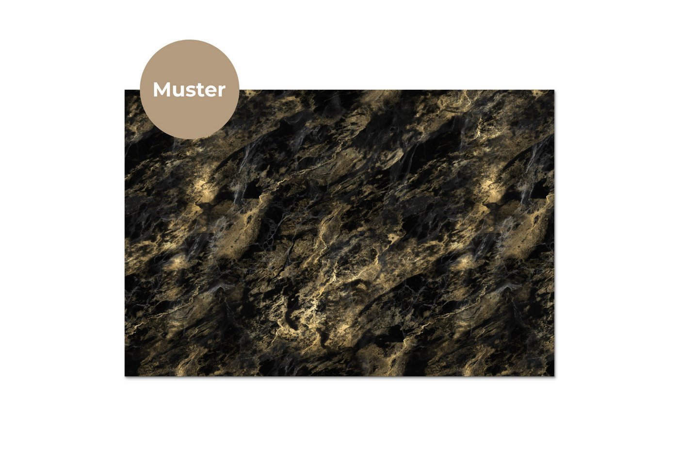 KitchenYeah Küchenrückwand Muster selbstklebend (keine Folie) Marmor - Schwarz - Gold, (1-tlg), Spritzschutz, Küche, Rückwand, Küchenwand, Küchenfront, 30x20 cm Bild 3