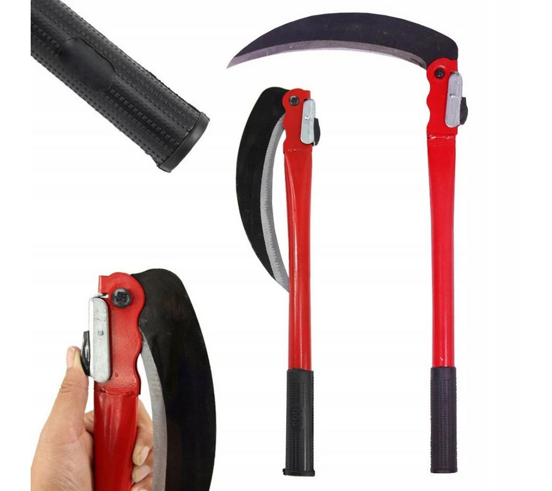 VERK GROUP Klappsichel Klappsichel Handsichel Gartensichel Kleinsense 43 cm RACEL, (Kein Set, 1-tlg., Einzelartikel), Faltbar/Klappbar, Gehärtete Schneide, Rutschfester Griff, Weicher Bild 5