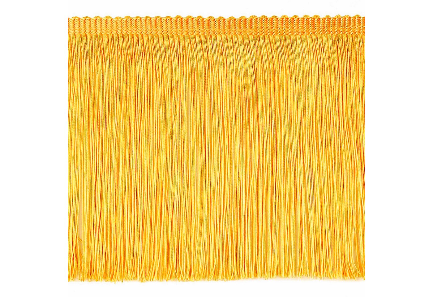 maDDma Webband Fransenborte extrabreit ab 1m Meterware 155mm Quastenborte Zierborte, gelb