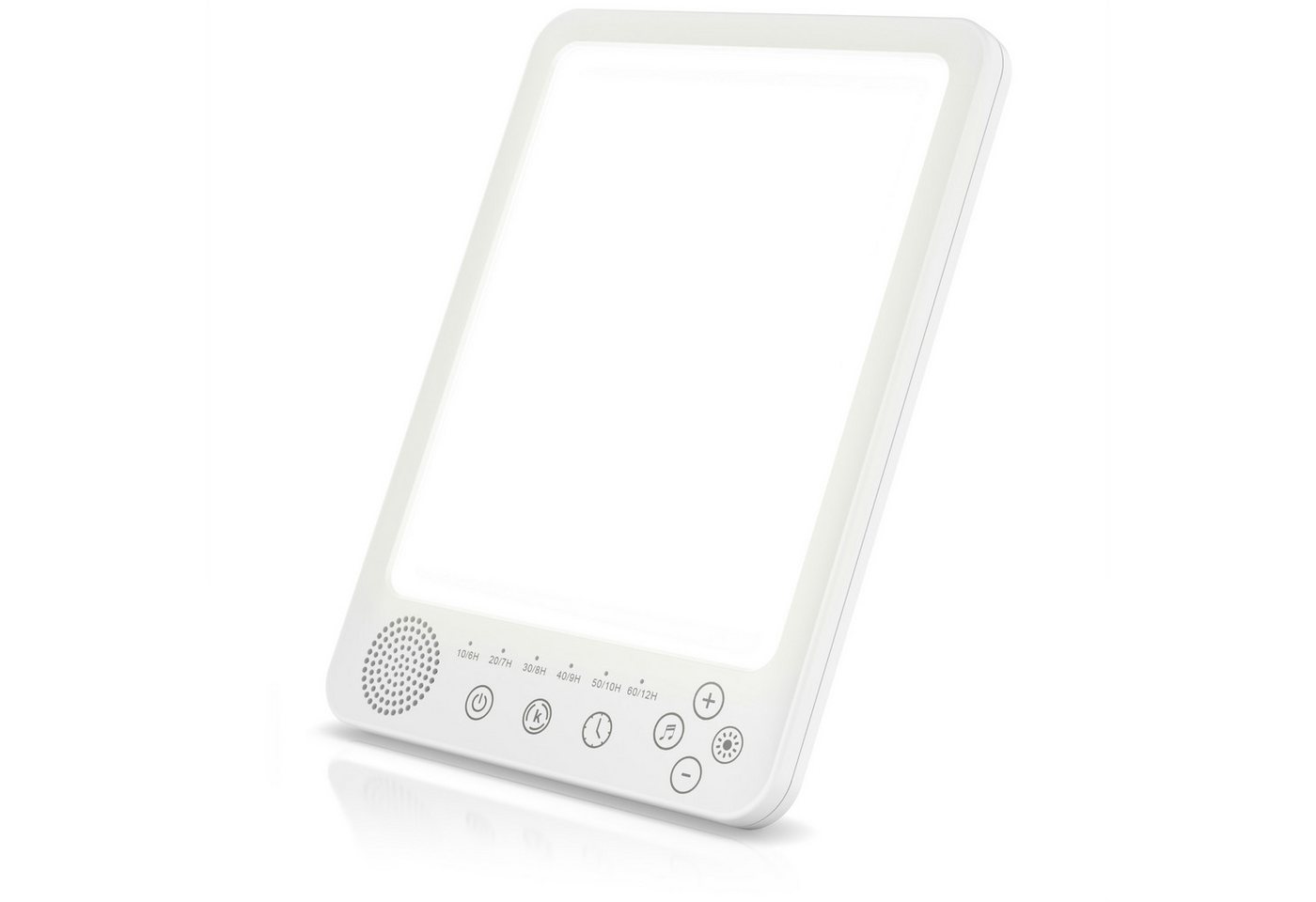 MyBeo Tageslichtlampe LED Lichttherapielampe, Lichtdusche, Tageslichtleuchte mit Standfuß, Dimmfunktion, verschiedene Lichtmodi, LED fest integriert, Neutralweiß, Kaltweiß, Tageslichtweiß, Simuliert Tageslicht, dimmbar, 3 Lichtmodi, UV-frei, Wake-Up-Funktion Bild 2