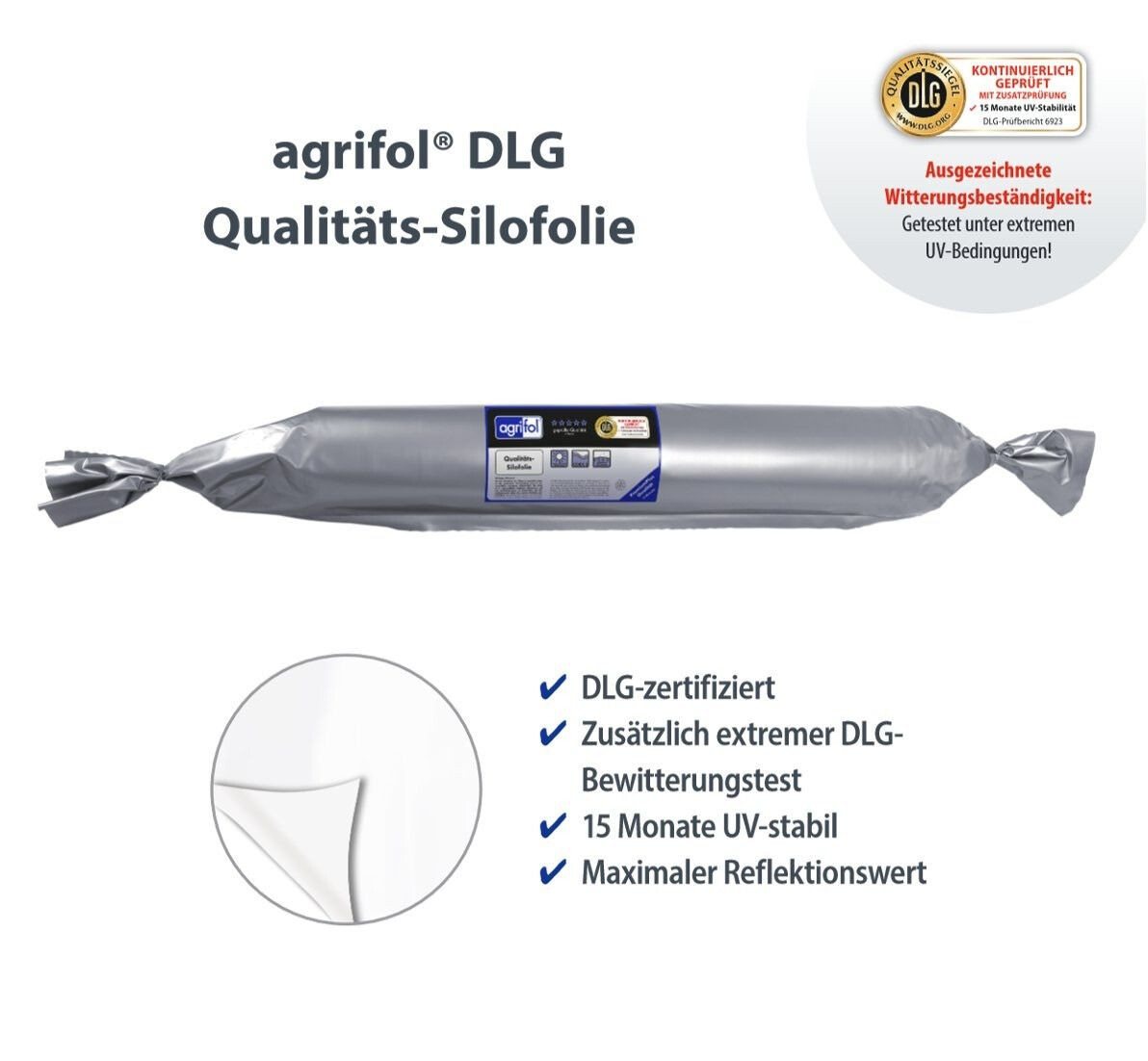EraGreen Schutzplane 4m x 1 m weiße Premium Silofolie Abdeckplane für Pools & Garten (trittfest, UV-beständig), Extrem dehnbar, reißfest, UV-stabil