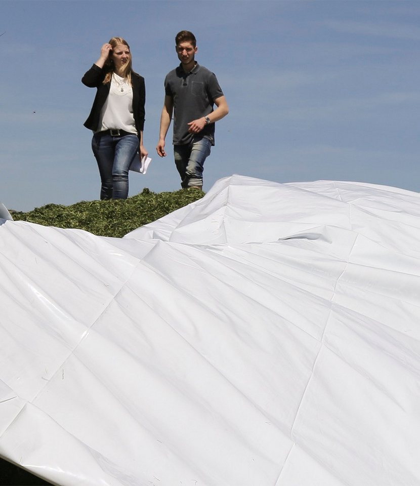 EraGreen Schutzplane 4m x 1 m weiße Premium Silofolie Abdeckplane für Pools & Garten (trittfest, UV-beständig), Extrem dehnbar, reißfest, UV-stabil Bild 3