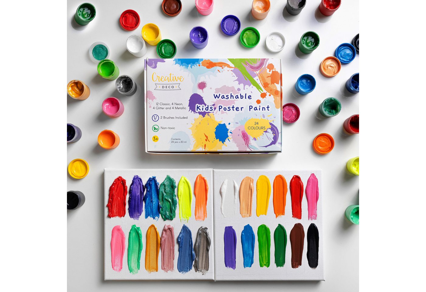 Creative Deco Fingerfarbe Fingerfarben Kinder Ungiftig Bastelfarben