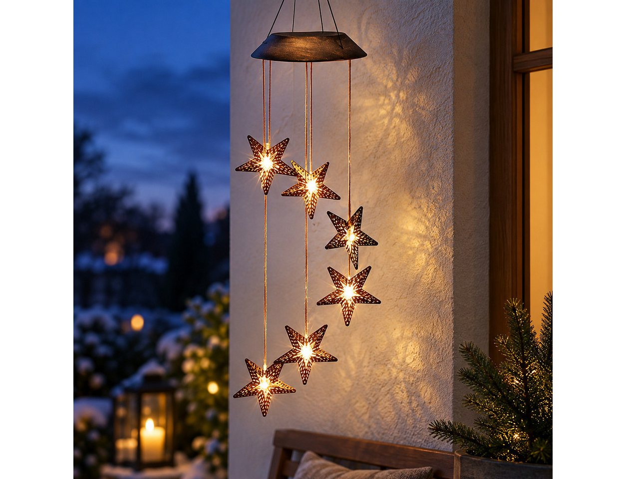 Weltbild LED Dekolicht LED-Hängedeko Sternentanz 50 cm Weihnachtsdeko Hängedekoration Stern, LED Beleuchtung Weihnachtsbeleuchtung Fensterdeko Wanddeko Tischdeko Bild 5