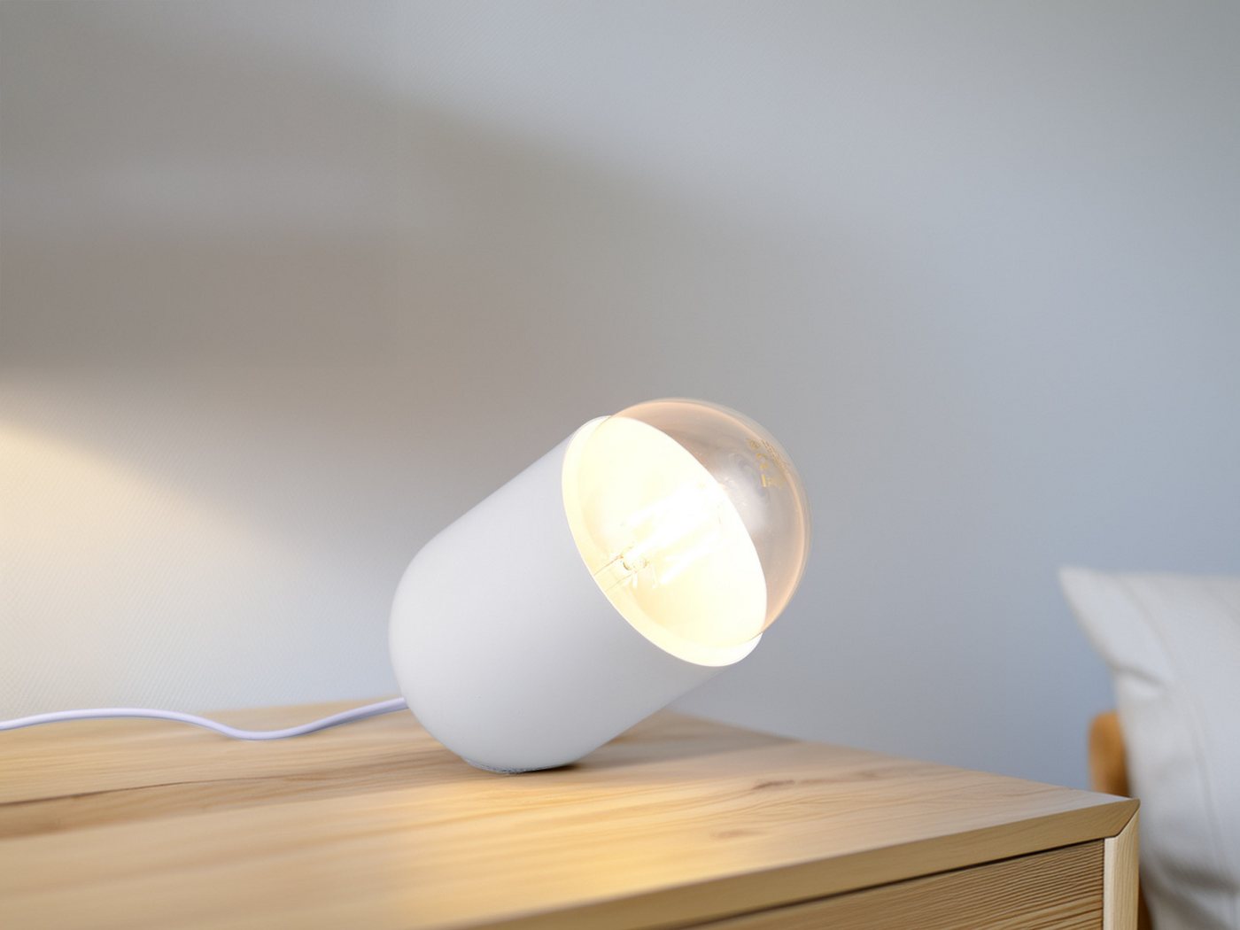 Reality Leuchten LED Nachttischlampe, Dimmfunktion, LED wechselbar, warmweiß, klein-e besondere Tischlampe für die Fensterbank, Höhe 13,5cm Bild 5