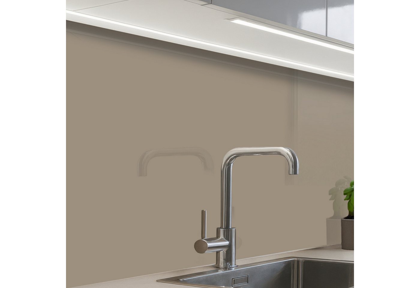 KitchenYeah Küchenrückwand Muster selbstklebend (keine Folie) Interieur - Farben - Beige, (1-tlg), Spritzschutz, Küche, Rückwand, Küchenwand, Küchenfront, 30x20 cm