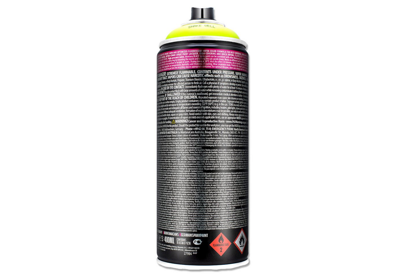 Montana Cans Sprühlack Spraydose Neon 400ml fluoreszierend, 6 Farben, Montana BLACK INFRA Bild 4