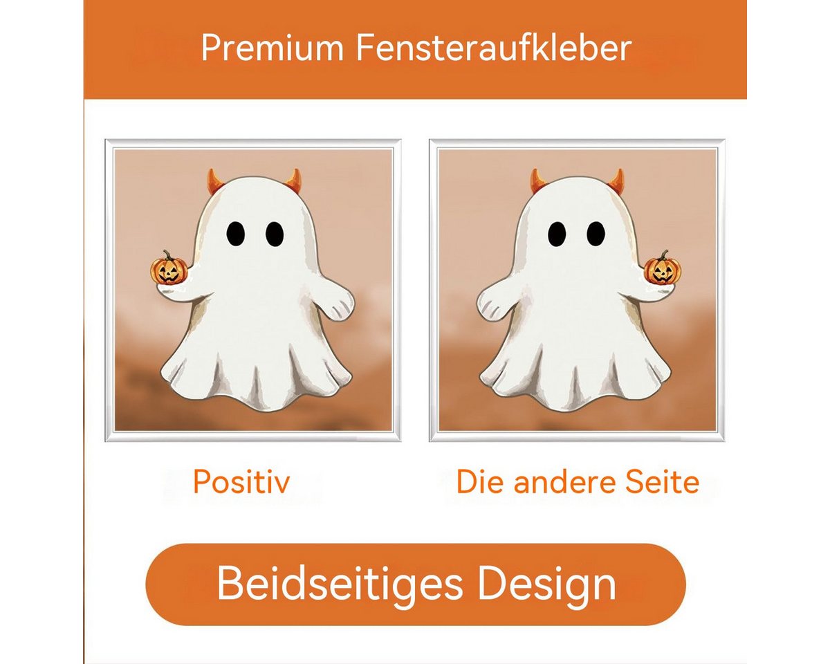 Bomiclss Fensterbild Halloween Fensteraufkleber,wiederverwendbar, Geister-Fensterdeko, Halloween-Dekoration für Innenräume und Zimmer,für Büro und Partys Bild 3