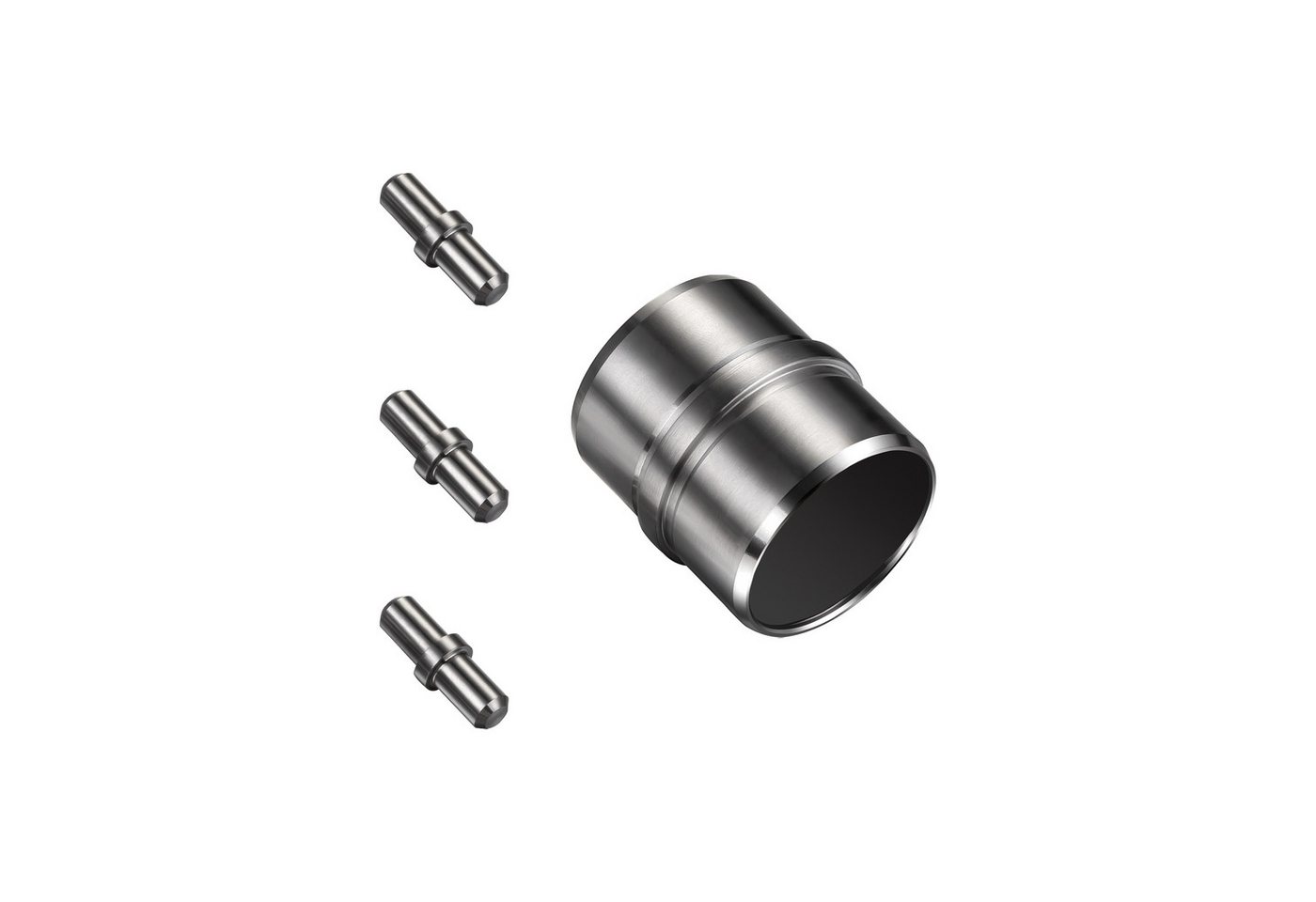 Duschparadies Handlauf DUSCHPARADIES Geländerverbinder Set, Verbindung mehrerer Geländer, (Packung, 3 St), Farben: Silber Verbindungsart: Gerade oder Universell.