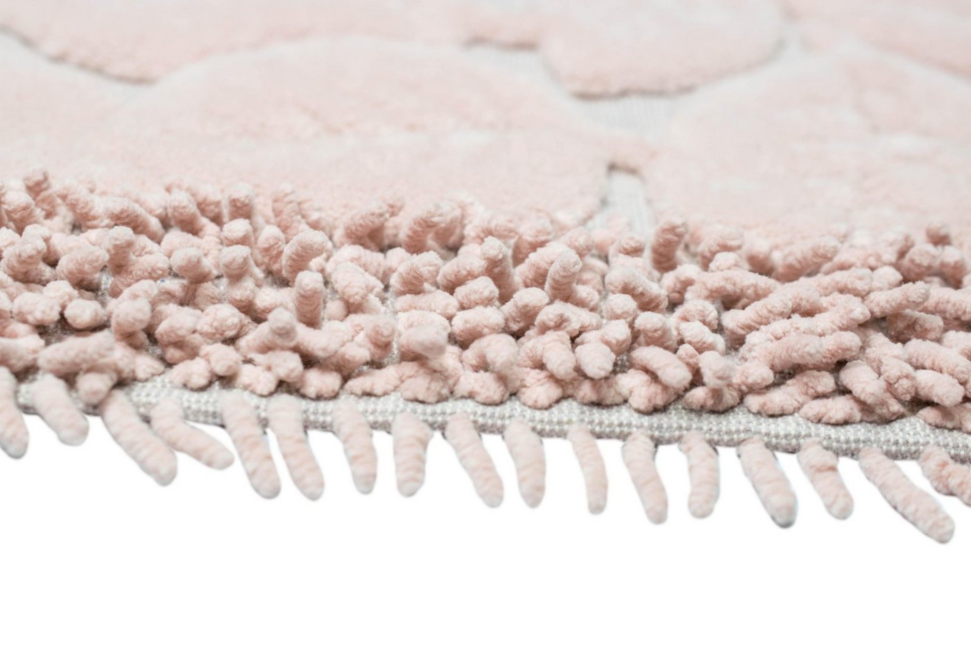 Carpetia Teppich Badematten Set 2-teilig Blätter Design rutschfest waschbar - rosa, rechteckig, Höhe: 7.5 mm Bild 4