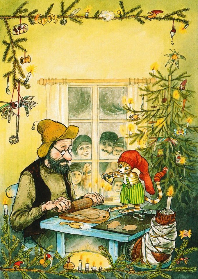 postkarten-universum.de Postkarte Postkarten-Set "Weihnachten mit Pettersson und Findus Bild 3