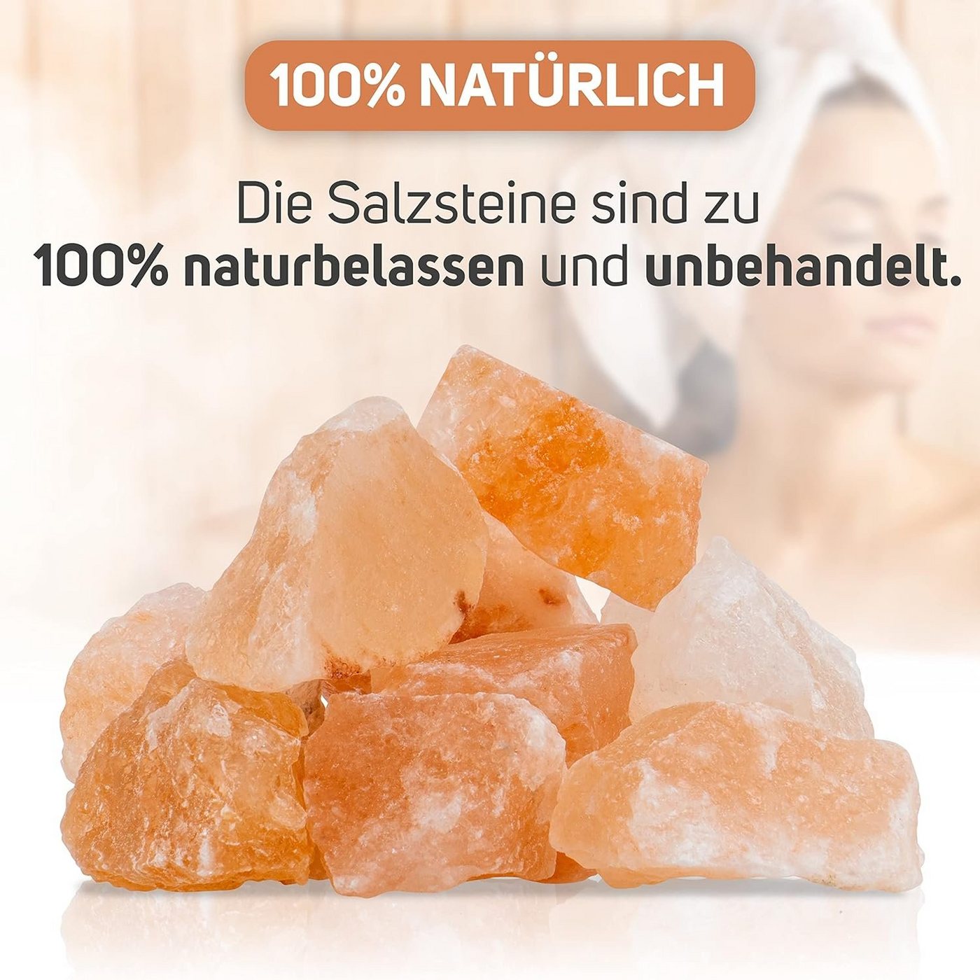 Nugati Saunasteine 2 kg Bergkristall Saunazubehör Saunasalz (aus der Salt Range Pakistan), (1 St) Bild 2