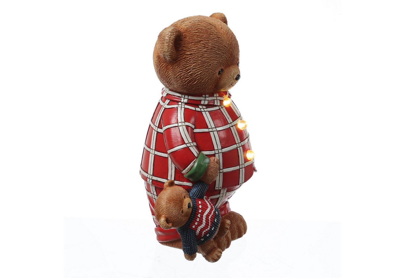 MARELIDA LED Dekofigur LED Bär Teddybär im Schlafanzug Weihnachtsdeko Dekofigur Batterie 24cm, LED Classic, warmweiß (2100K bis 3000K) Bild 5