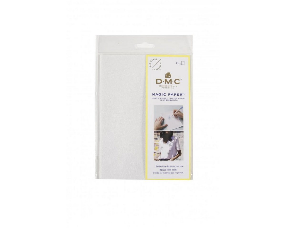DMC Kreativset DMC Magic Paper Wasserlösliche Stickunterlage weiß, 2 Blätter a 14,8, (embroidery kit by Marussia) Bild 2