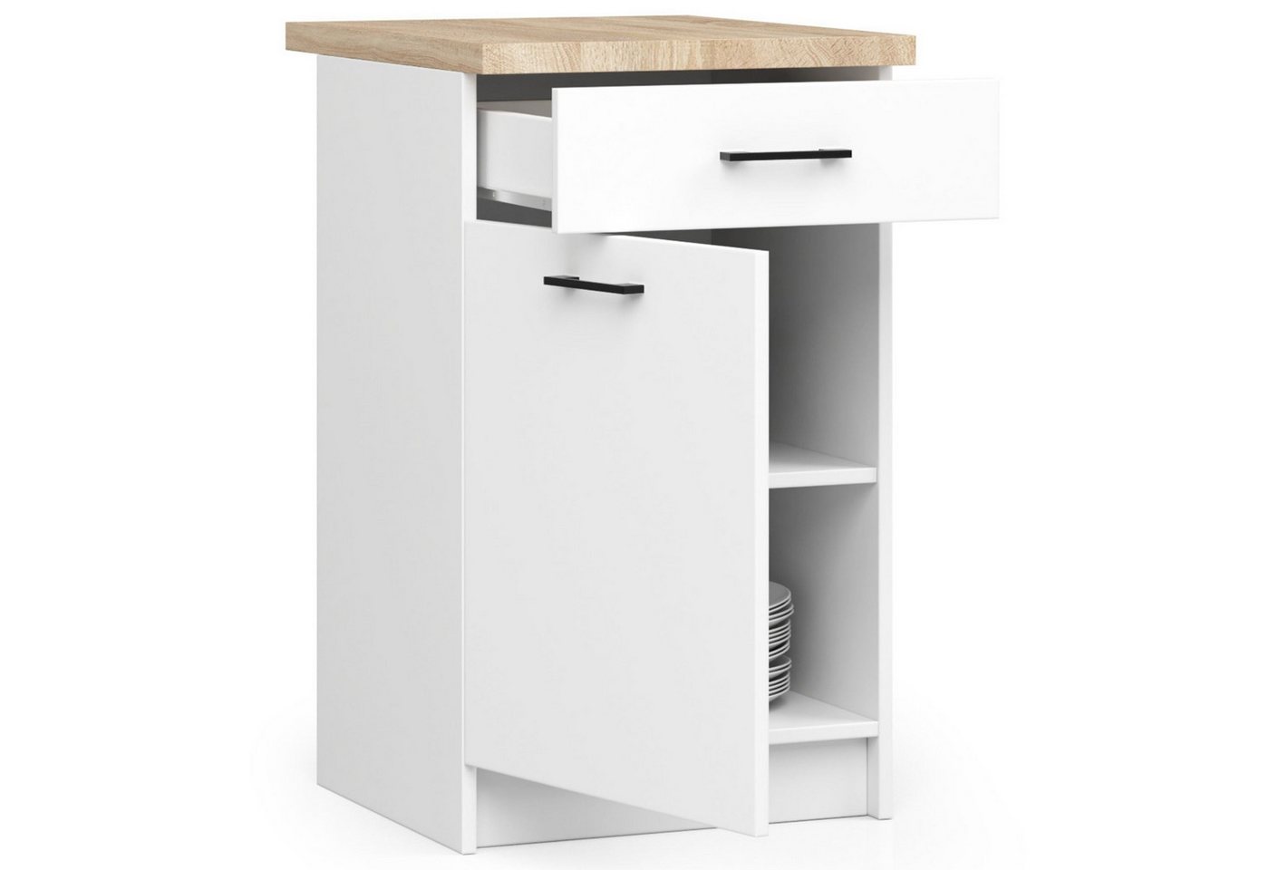 Raumhirsch Furniture Unterschrank Küchenunterschrank mit Arbeitsplatte Stilvolles Design Küchenmöbel (Viele Farbvarianten - Maße 40x85x46 cm) robuste Konstruktion