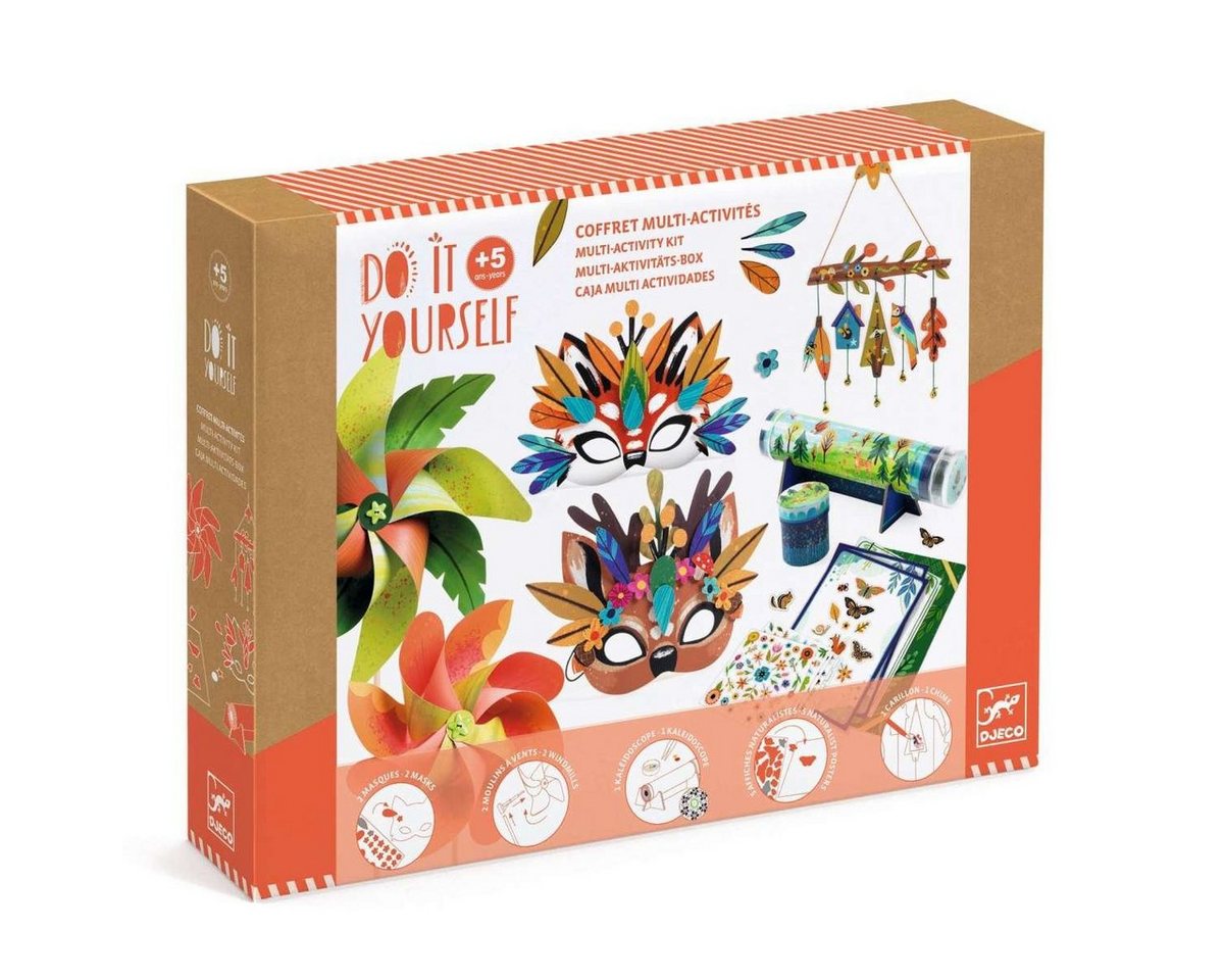 DJECO Kreativset DIY: Box Natur Bastelset mit 5 unterschiedlichen Aktivitäten
