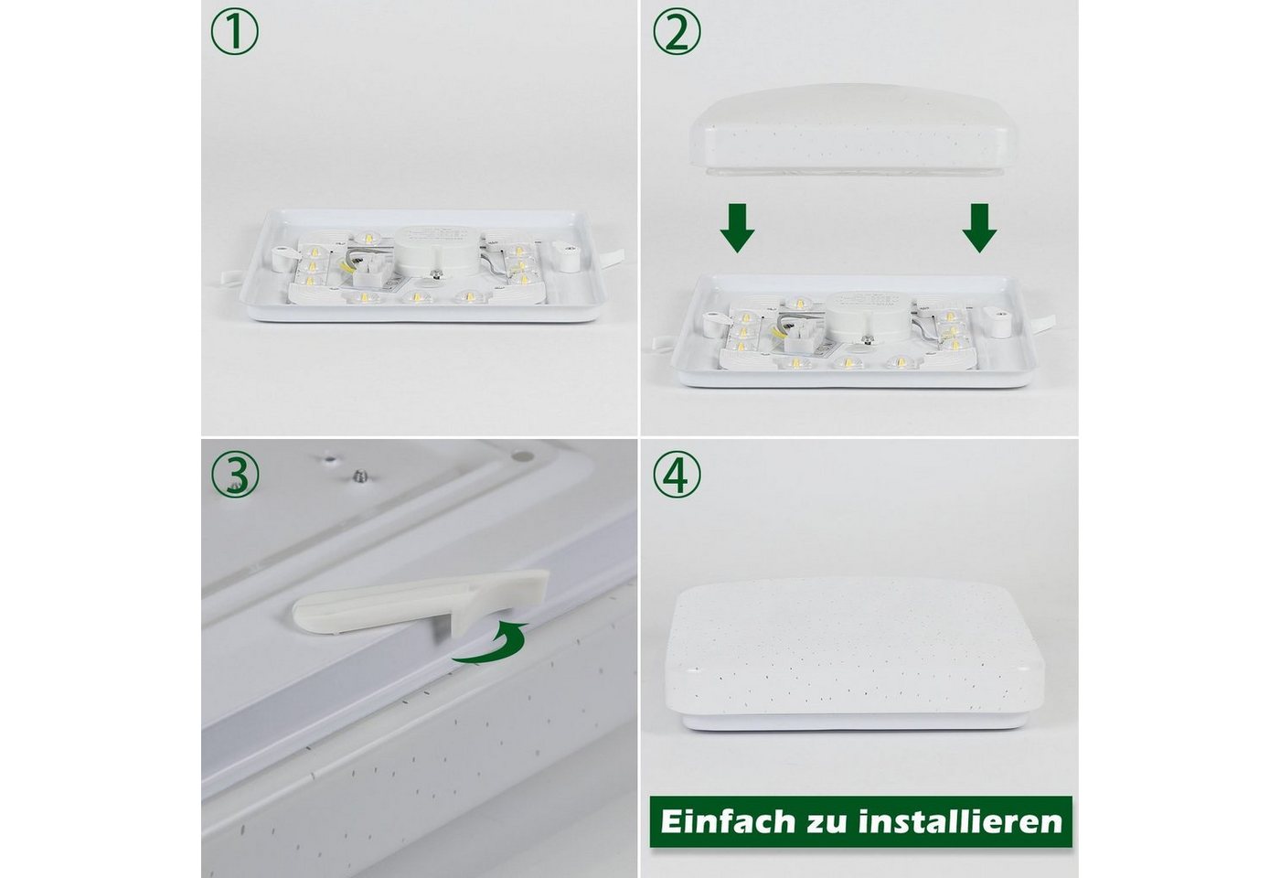 ZMH LED-Sternenhimmel Deckenlampe 20–30 cm mit feinen Lichtpunkten im Schirm, LED fest integriert, Warmweiß-3000K, für Wohnzimmer, Schlafzimmer, Küche und Flur