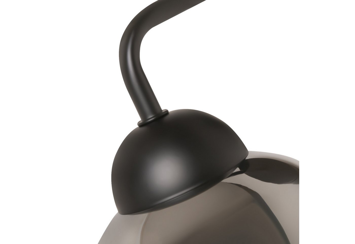Nettlife Wandleuchte innen Vintage E27 Glas Schwarz Flurlampe industrial Wandbeleuchtung, LED wechselbar, Rund retro Bettlampe für Wohnzimmer Schlafzimmer Restaurant Bild 3