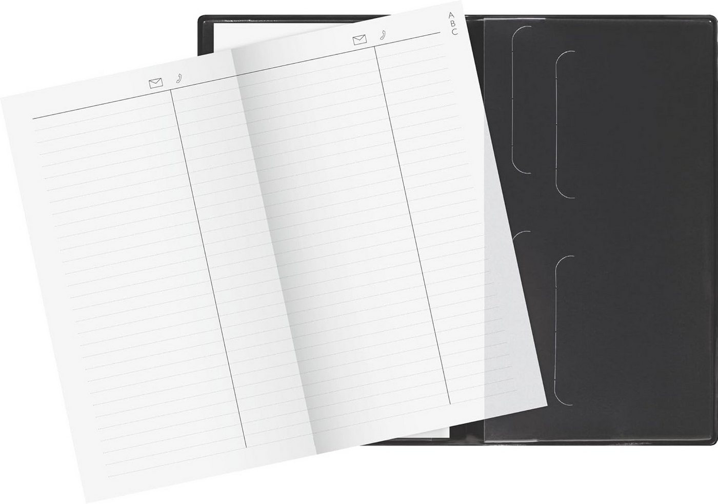 RIDO Buchkalender rido/idé Taschenkalender M-Planer 2027 A6, Kunststoff, schwarz Bild 2