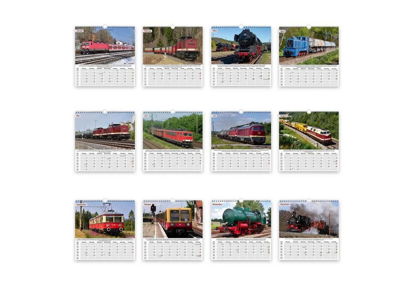 Trötsch Verlag Wandkalender TRÖTSCH - Technikkalender DDR-Eisenbahnen 2027 Bild 2