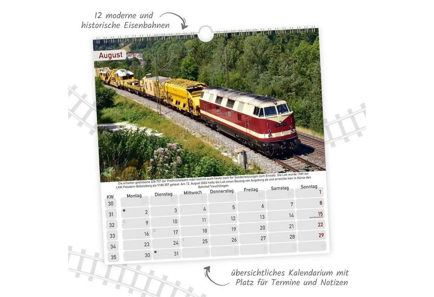 Trötsch Verlag Wandkalender TRÖTSCH - Technikkalender DDR-Eisenbahnen 2027 Bild 4