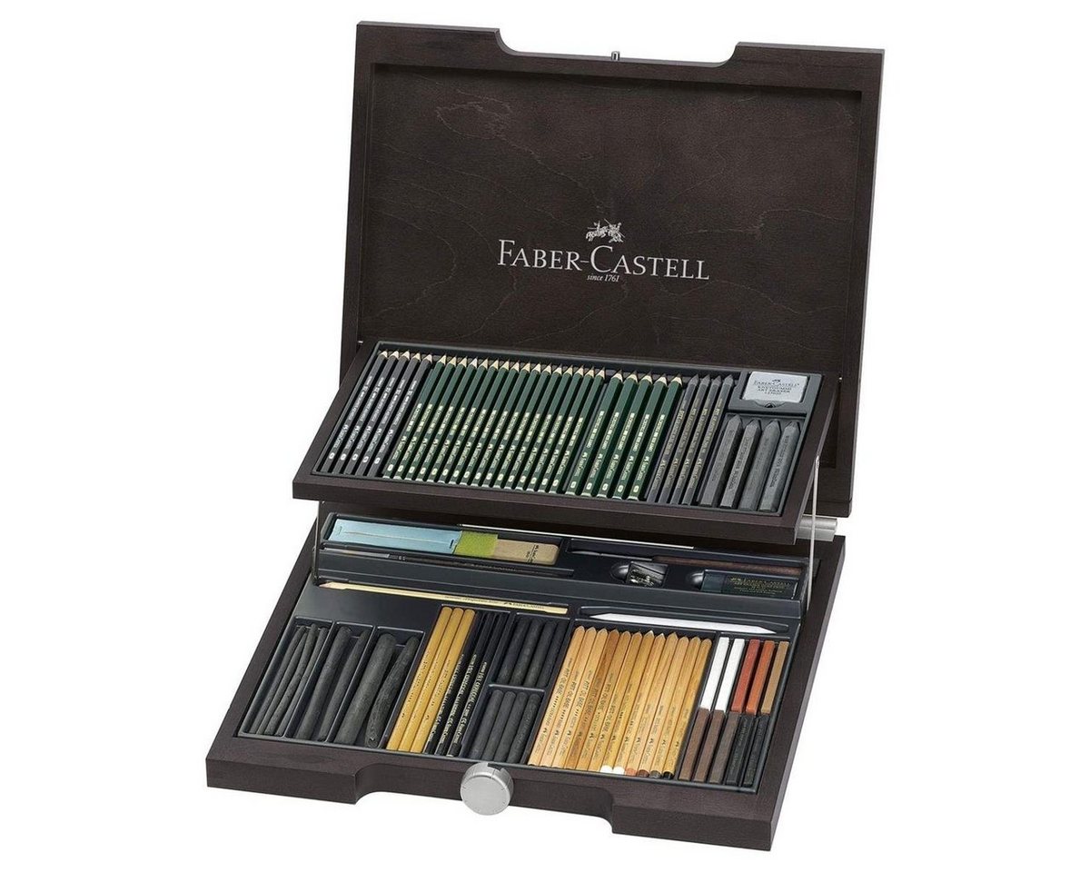 Faber-Castell Zeichenkohle Faber-Castell Pitt Monochrome Komplettsortiment - 85er Holzkoffer Bild 3