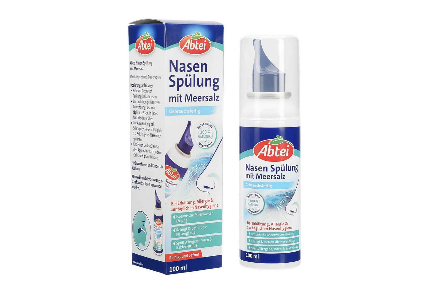 Perrigo Nasendusche ABTEI Nasenspülung mit Meersalz Spray Bild 4