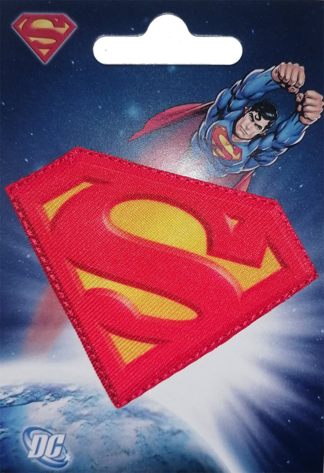 Catch the Patch Aufn äher Bügelbild, Aufbügler, Applikationen, Patches, Flicken, zum aufbügeln, Polyester, Superman Logo - Größe: 8 x 5 cm Bild 3