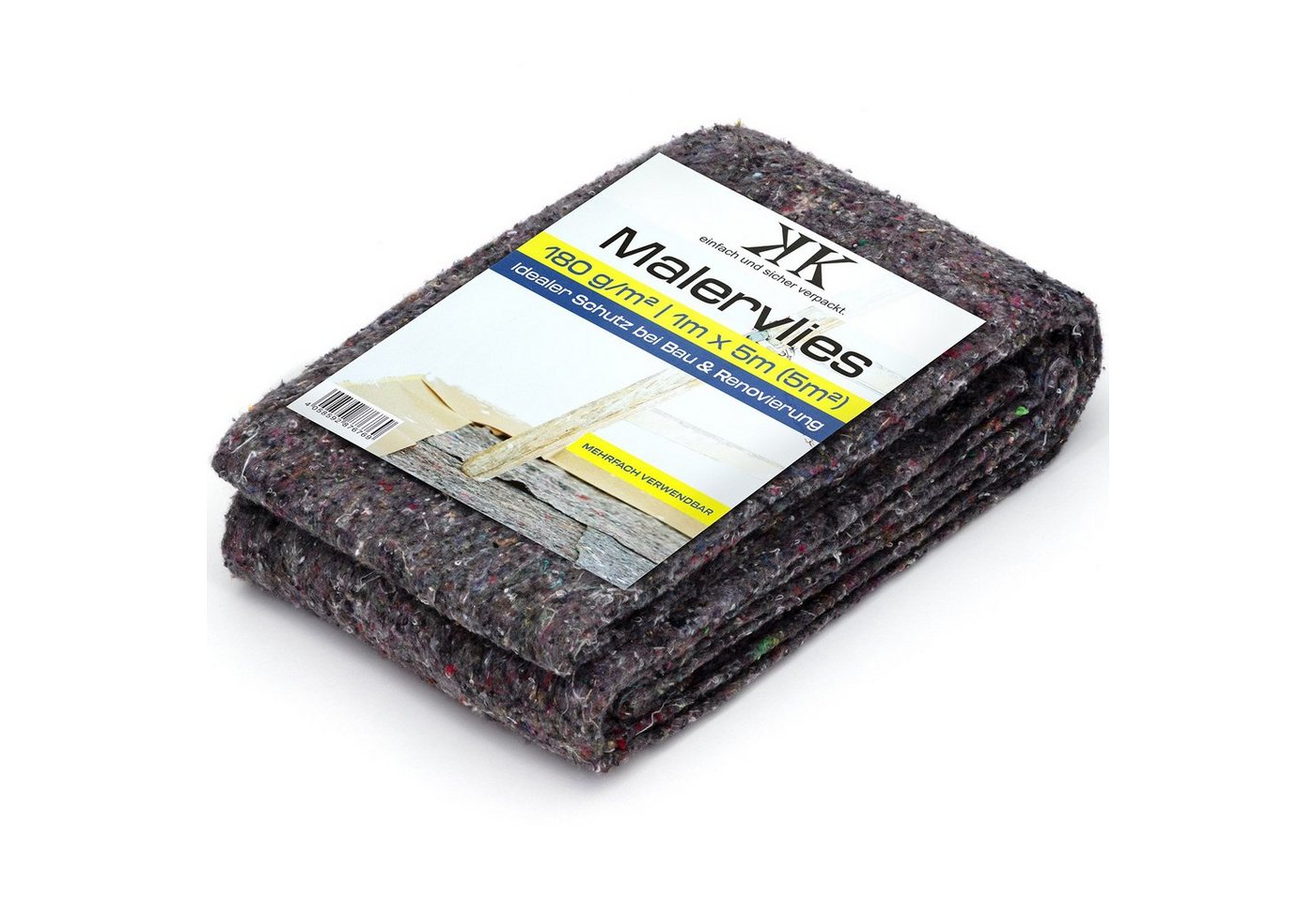 KK Verpackungen Abdeckfolie, Malervlies Abdeckvlies Grau 1 m x 5 m PE-Folie 180 g/m² Bild 5