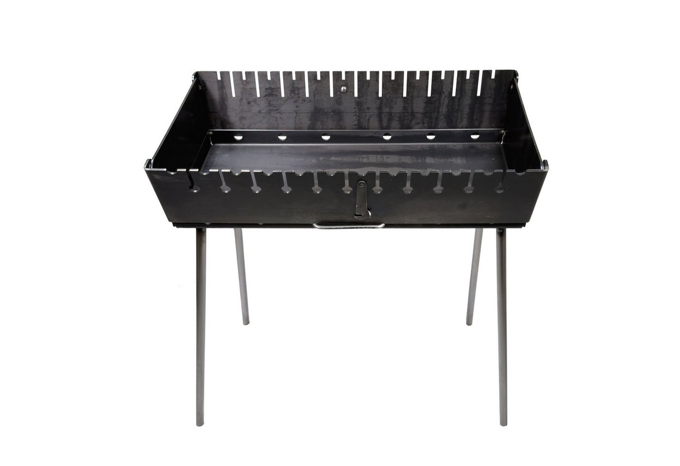 GOROCH Holzkohlegrill Mangal Grill Set Stahl 3 mm für 12 Spieße mit 8 Bild 2