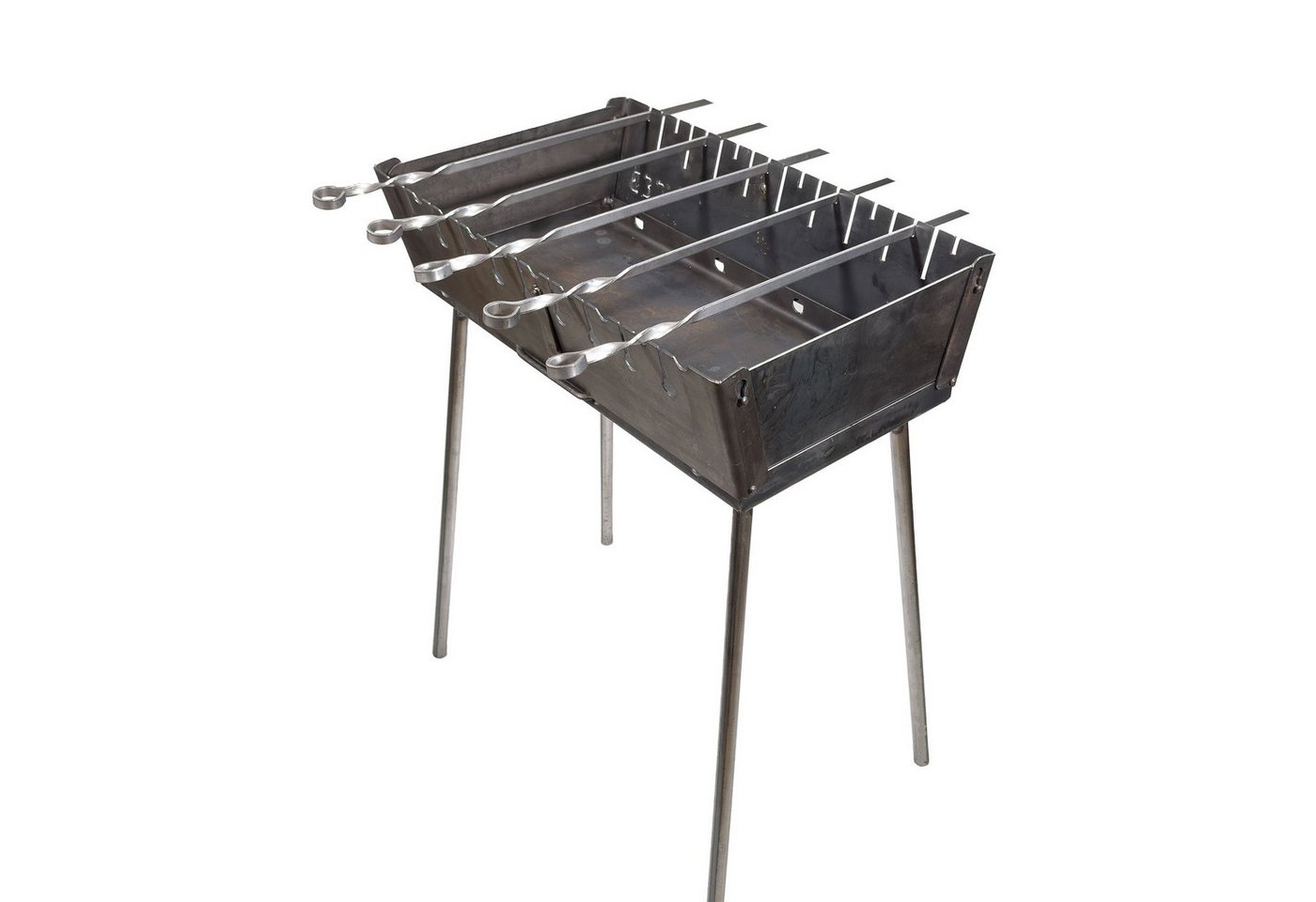 GOROCH Holzkohlegrill Klappbarer Mangal Grill Stahl 2 mm für 10 Spieße Bild 2