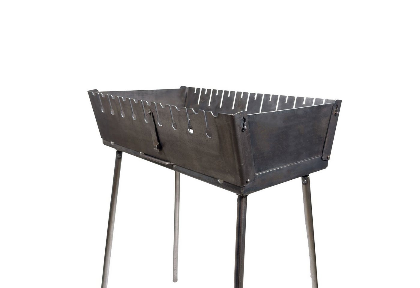GOROCH Holzkohlegrill Klappbarer Mangal Grill Stahl 2 mm für 10 Spieße Bild 4