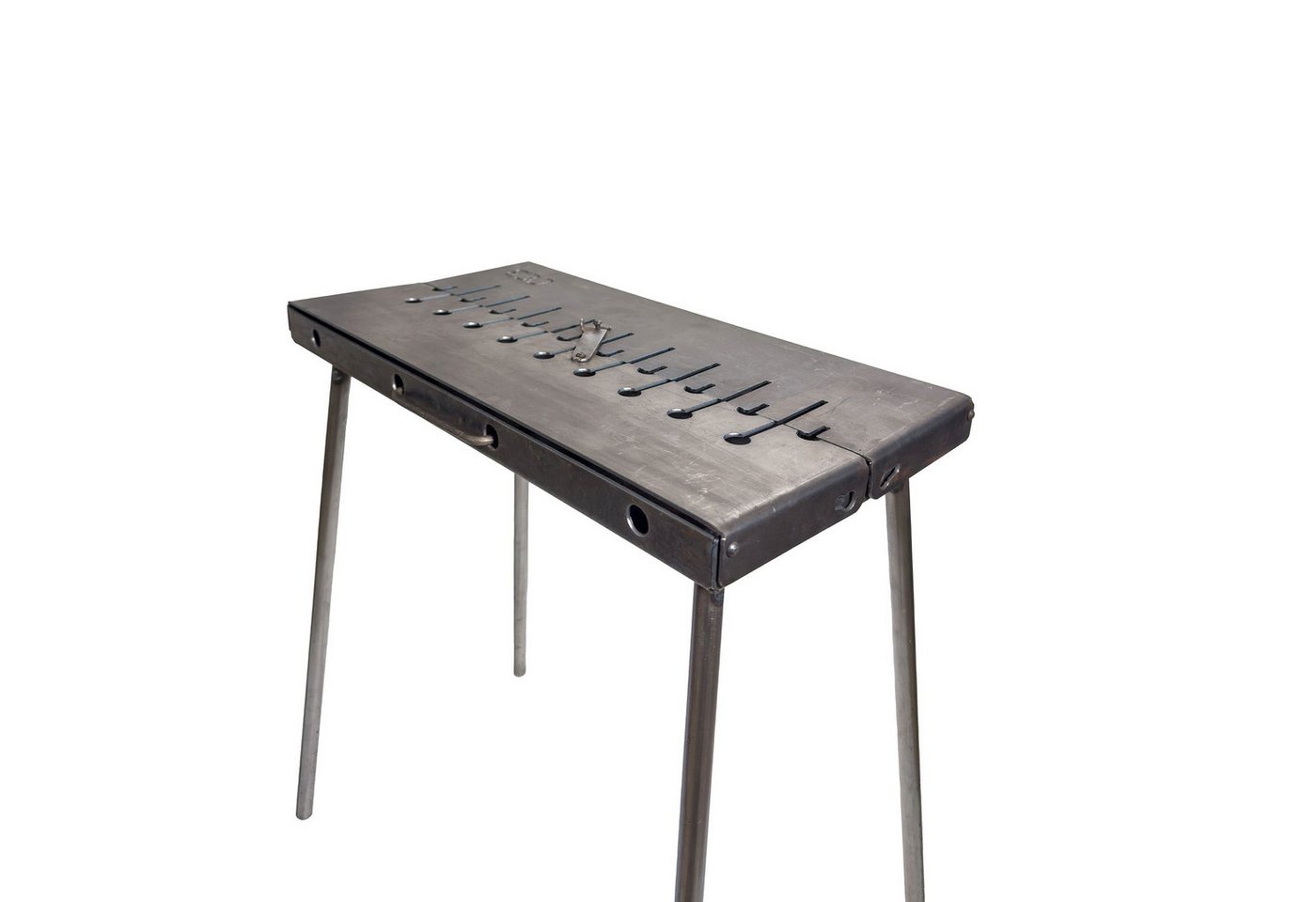GOROCH Holzkohlegrill Klappbarer Mangal Grill Stahl 2 mm für 10 Spieße Bild 5