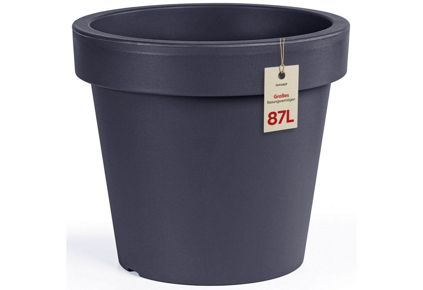 KONZEPT Blumentopf aus Kunststoff, konischer Form, H 52 cm, 87 L, Indoor, Outdoor, Robuster, UV- & frostbeständig, Ø 58 cm Bild 4