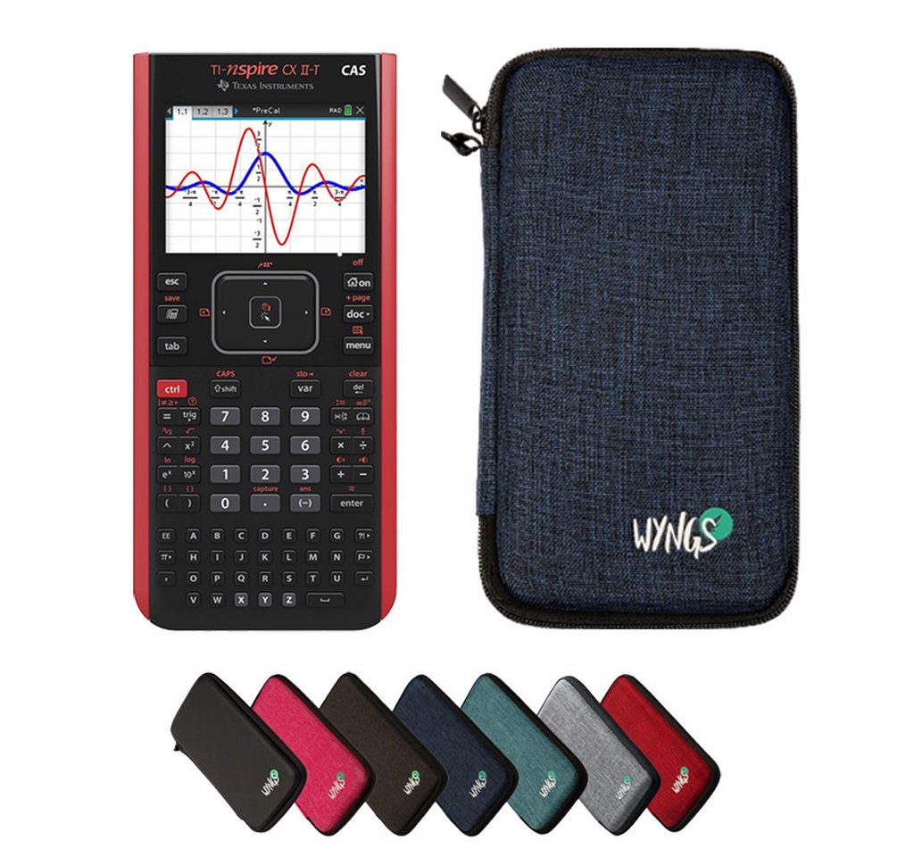 Texas Instruments Taschenrechner TI-Nspire CX II-T CAS inkl. WYNGS Schutztasche Blau Bild 2