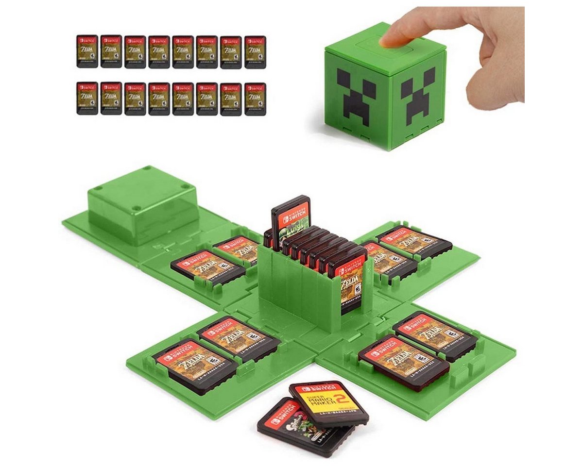 Kraftverdia Karteibox Nintendo Switch Spielkarten Tasche – Case für 16 Spiele, Tragbar Bild 2