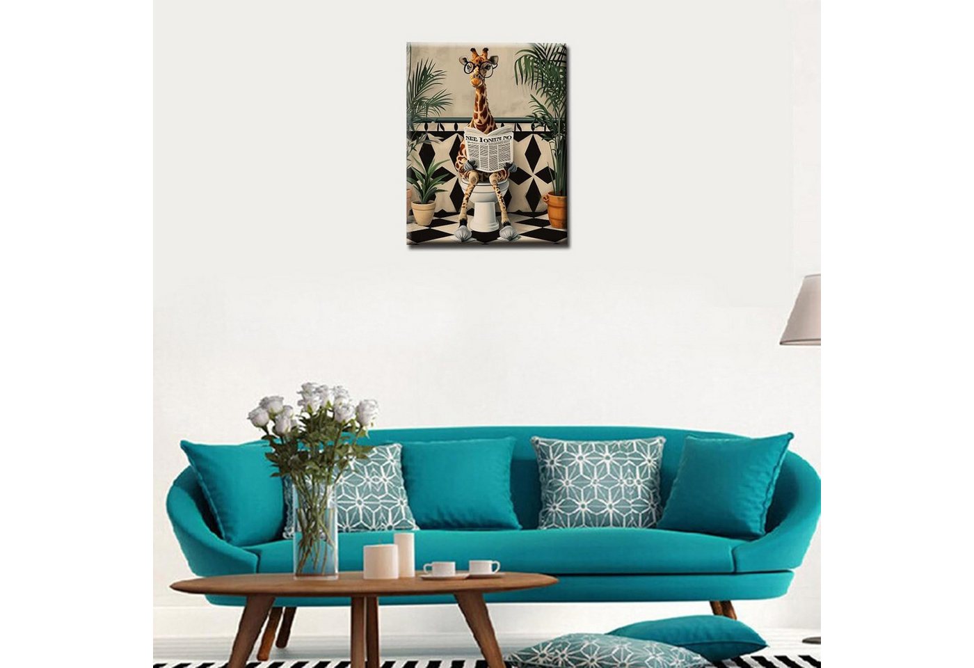 Venicce Love Kreativset Diamond Painting Bilder, Diamant Painting Malerei-Giraffe auf Toilette, (1-tlg)