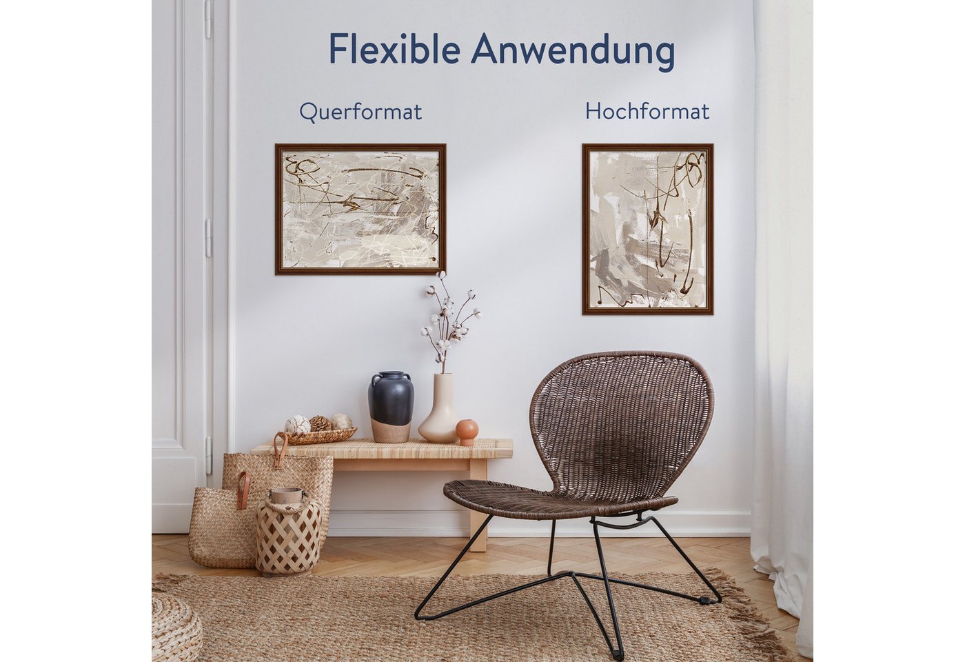 WANDStyle Bilderrahmen H182, Brauner Bilderrahmen 30x40 Holz, Vintage Bilderrahmen Braun 30x40 cm Bild 4