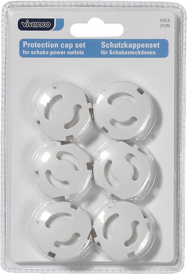 Vivanco Schalter Steckdosenschutz Kindersicherung 6er Set Weiß Steckdosensicherung (Keine), Steckdosenabdeckung Kinderschutz Baby Sicherheit Bild 5