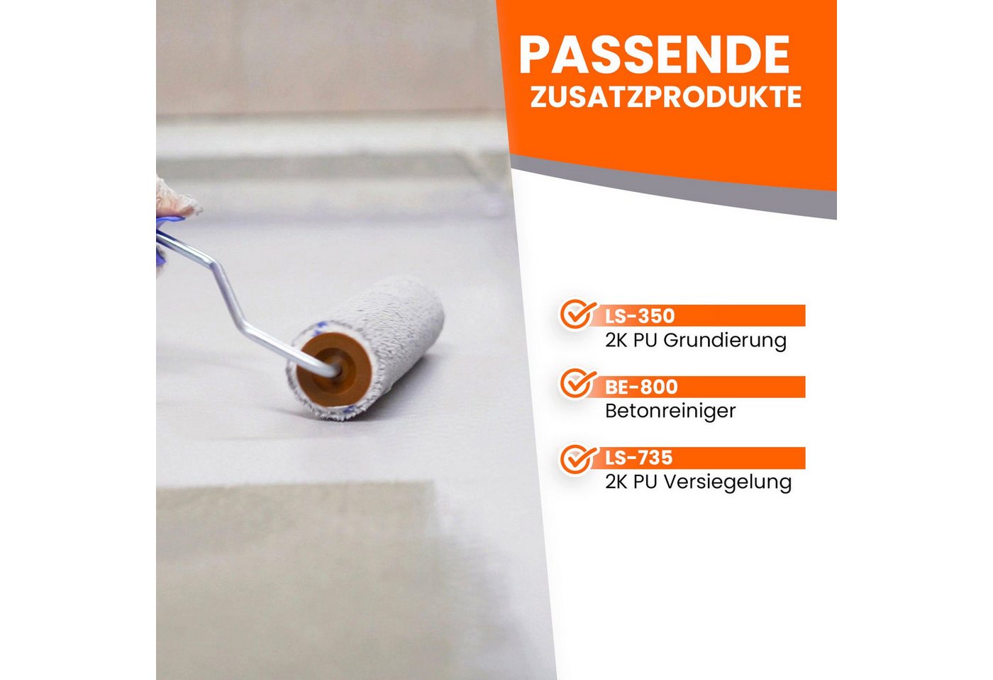 BEKATEQ Harzfarbe LS-740 2K PU Bodenfarbe, UV-feste Beschichtung für Innen und Außen