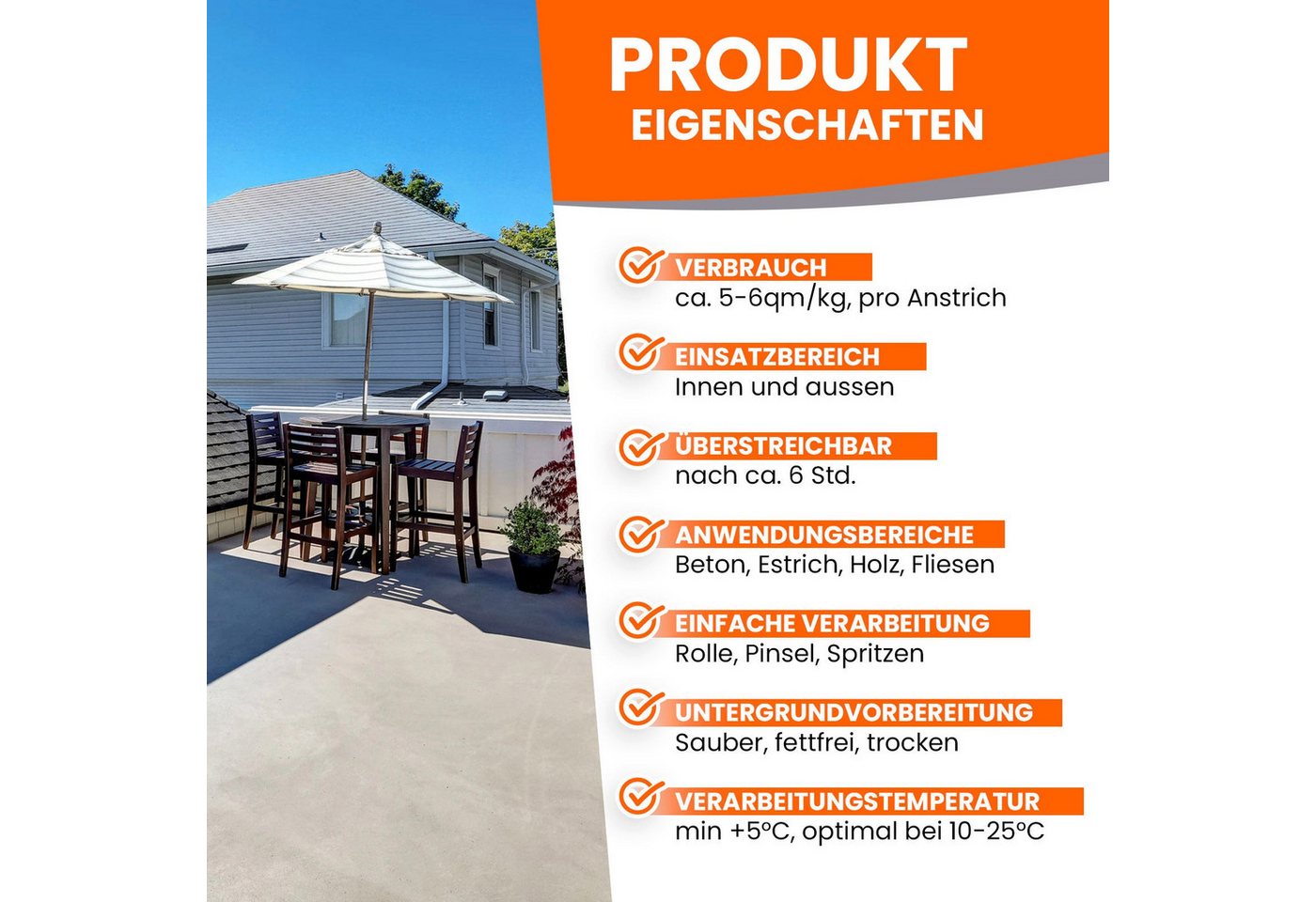 BEKATEQ Harzfarbe LS-740 2K PU Bodenfarbe, UV-feste Beschichtung für Innen und Außen Bild 5