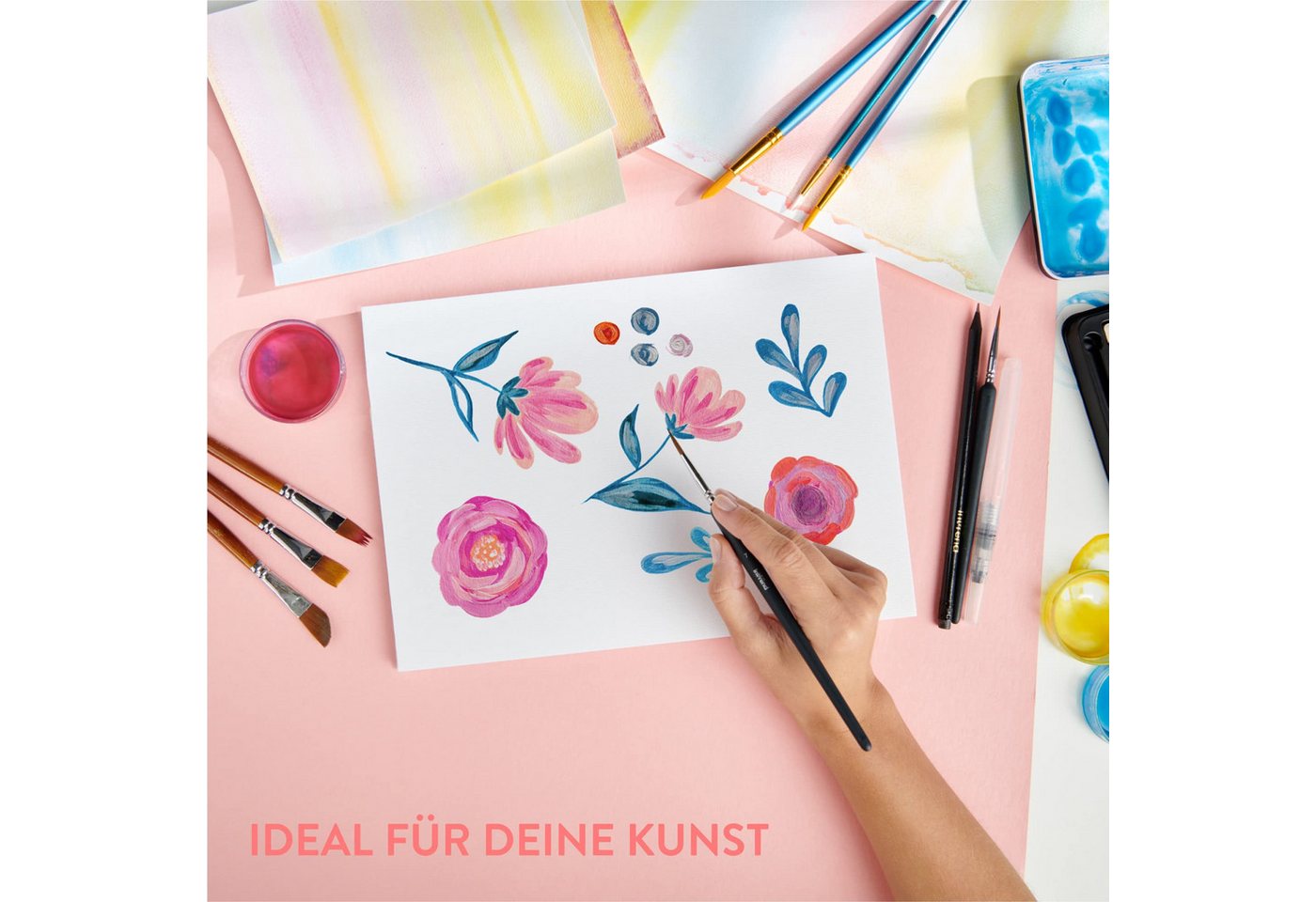int!rend Aquarellblock int!rend Aquarellblock A3 300g 20 Blatt mit Pinsel