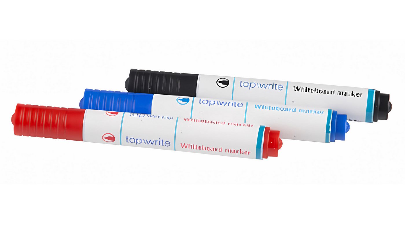 EDCO Whiteboard Marker 3x WHITEBOARD-MARKER Blau Rot Schwarz abwischbar Whiteboardmarker 62, (3-tlg), Boardmarker Tafelschreiber Tafel Board Stift Bild 3