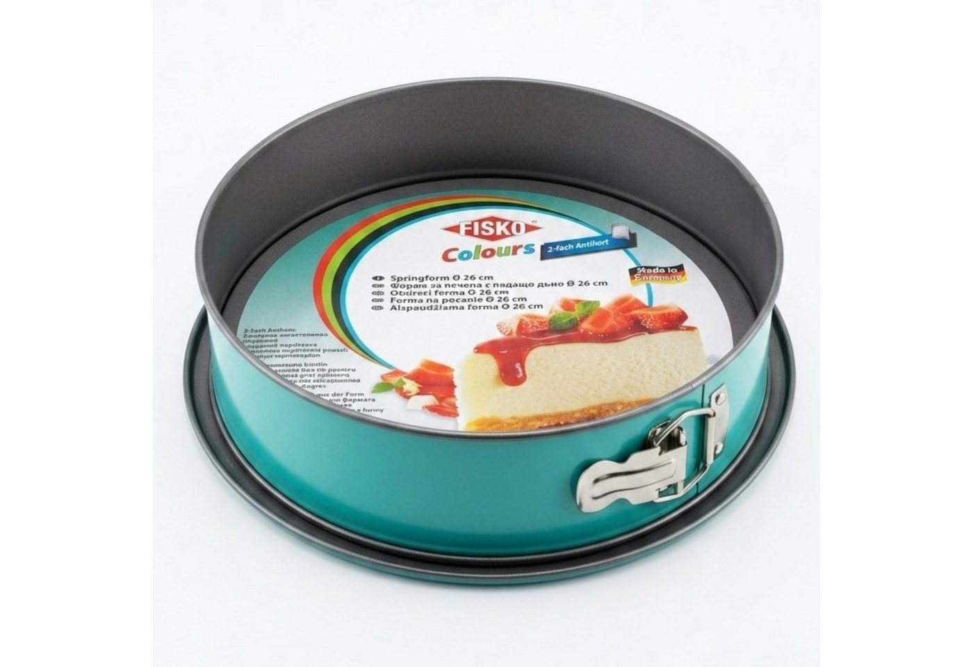 HAC24 Backform 2er Set Springformen Pink & Mint Kuchenform, (2-tlg), Ø 26 cm mit 2-fach Antihaft Hitzebeständig bis 230 °C