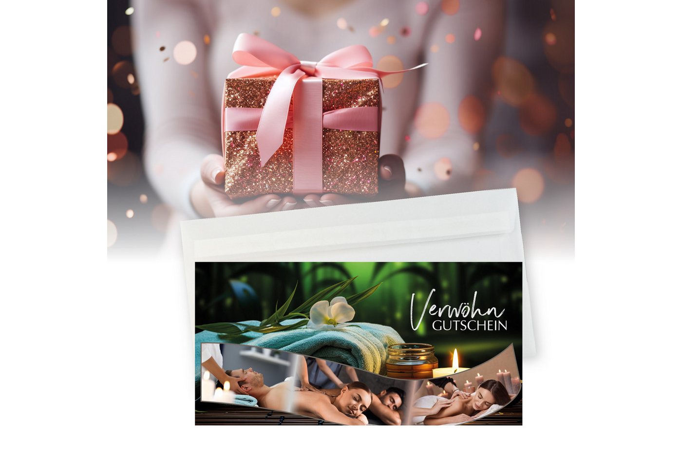 cosmeticPlus Geschenkkarte 50 Gutscheinkarten für Massage, Spa & Wellness zum Verkaufen Bild 2