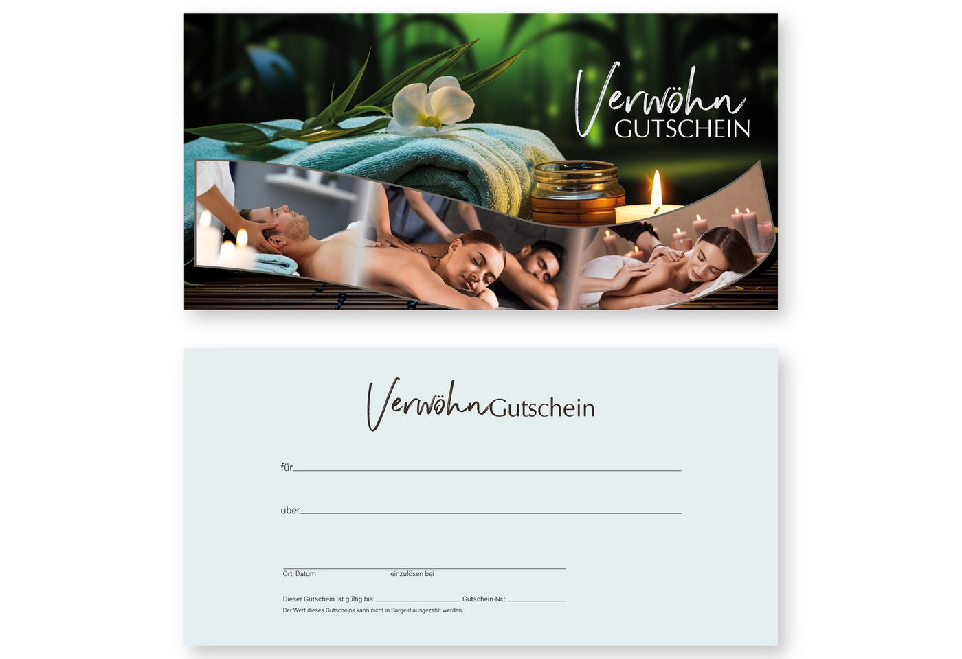 cosmeticPlus Geschenkkarte 50 Gutscheinkarten für Massage, Spa & Wellness zum Verkaufen Bild 3