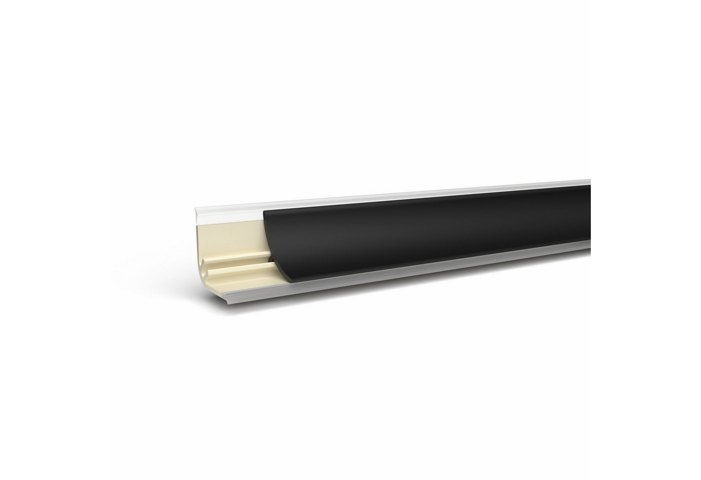 Quest Abschlussleiste für Arbeitsplatten 13,4 x 13,4 mm, 300 cm, zweiteilig, Schrauben/Nägel, Montagekleber oder doppelseitiges Klebeband, PVC 13,4 x 13,4 mm, 1-St., zweiteilig, wasserfest, UV-beständig, 300 cm